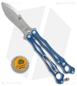 Spyderco SmallFly Blue G10 Butterfly Knife Balisong Flipper B02GPBL *Collection* -Spyderco Spyderco Smallfly blue G10 butterfly knife balisong flipper B02GPBL BHQ 8984 er size