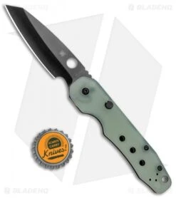 Spyderco M4 Smock Compression Lock Exclusive Knife Natural G-10 (3.5" Black) -Spyderco Spyderco Smock Compression Lock Exclusive Knife Natural G 10 Black C240GM4PBK BHQ 126451 jr bottlecap
