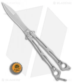 Spyderco SpyderFly Butterfly Bali Flipper 440C Knife (4.125" Satin) *Collection* -Spyderco Spyderco Spyderfly satin collection BHQ 34060 er bottlecap