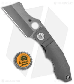 Spyderco Stovepipe Frame Lock Knife Titanium (2.8" Stonewash) C260TIP -Spyderco Spyderco Stovepipe FL Ti SW C260TIP BHQ 139723 jr bottlecap