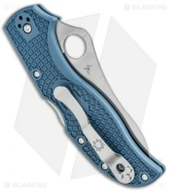 Spyderco Stretch 2 LW Sprint Run Knife Blue FRN (3.4" Satin V-Toku2) C90FPBLE2 -Spyderco Spyderco Stretch 2 LW Sprint Run Blue FRN Satin V Toku2 C90FPBLE2 BHQ 78698 jr side