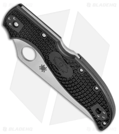 Spyderco Stretch 2 XL Lockback Knife Black FRN (4" Satin Serr) C258PSBK 2 Spyderco Stretch 2 XL Lockback Knife Black FRN (4" Satin Serr) C258PSBK - Image 2
