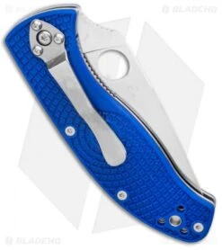 Spyderco Tenacious Lightweight Blue FRN Knife (3.4" Satin Serr S35VN) C122PSBL -Spyderco Spyderco Tenacious Lightweight Blue FRN Knife 3.4 Satin Serr S35VN C122PSBL BHQ 116283 LS Side