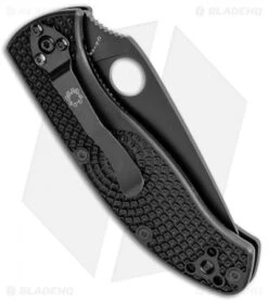 Spyderco Tenacious Lightweight Knife FRN (3.375" Black Full Serr) C122SBBK -Spyderco Spyderco Tenacious Lightweight FRN Black Full Serr C122SBBK BHQ 106185 jr side
