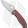Spyderco Tenacious Liner Lock Knife Red Checkered G-10 (3.375" Satin) C122GPRC