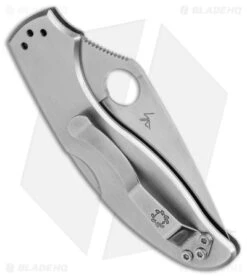 Spyderco UpTern Lock Back Knife Stainless Steel (2.9" Satin) -Spyderco Spyderco UpTern Lock Back SS Satin BHQ 145709 jr side