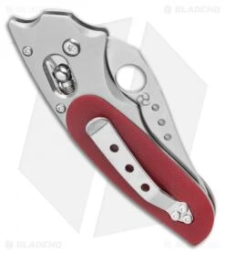 Spyderco Viele Phoenix Sprint Run Ball-Bearing Lock Knife Red G-10 (3" Satin) -Spyderco Spyderco Viele Phoenix Sprint Run Ball Bearing Lock Knife Red G 10 3 Satin BHQ 121036 LS Side