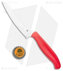 Spyderco Z-Cut Fixed Blade Kitchen Knife Red (4.5" Satin) K14PRD -Spyderco Spyderco Z Cut Red Satin K14PRD BHQ 107975 jr bottlecap