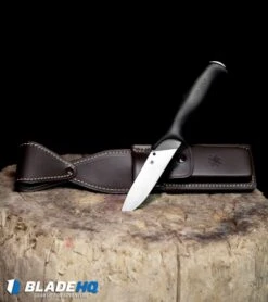 Spyderco Zoomer Fixed Blade Knife Black G-10 (5.2" Satin) FB42GP -Spyderco Spyderco Zoomer Fixed Blade Knife Black G 10 Satin FB42GP BHQ 78713 kp stump web