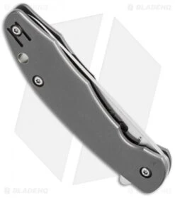 Spyderco Mantra 2 Flipper Knife Titanium (3.2" Satin) C203TIP -Spyderco Spyderco c203tip mantra2 side cm