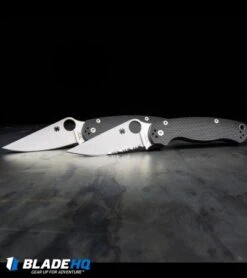 Spyderco Paramilitary 2 Knife Carbon Fiber (3.4" Satin Serr 52100) -Spyderco Untitled 18