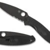 Spyderco Resilience Lightweight - Black - Black Blade - Partially Serrated