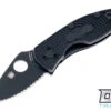 Spyderco Ambitious Lightweight - Black Blade - Fully Serrated