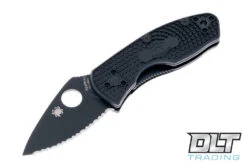 Spyderco Ambitious Lightweight - Black Blade - Fully Serrated