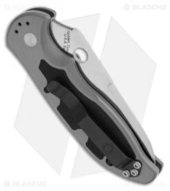 Spyderco Embassy Automatic Knife (3.13" Satin Serr) C121PS -Spyderco spyderco auto c121ps embassy side