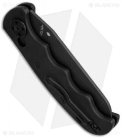 Spyderco Autonomy Automatic Knife (3.75" Black Serr) C165GSBBK -Spyderco spyderco autonomy c165gsbbk side cm