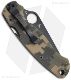 Spyderco Paramilitary 2 Knife Digi Camo (3.4" Black S45VN) C81GPCMOBK2 -Spyderco spyderco c81gpcmobk2 paramilitary 2 blk back