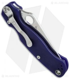 Spyderco Paramilitary 2 Knife Blue/Purple G-10 (3.4" Satin CPM-S110V) C81GPDBL2 -Spyderco spyderco c81gpdbl2 side cm
