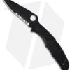 Spyderco Endura 4 Knife Tactical Black FRN Folder (3.75" Black Serr) C10PSBBK