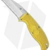 Spyderco Enuff Knife H1 Sheepsfoot Fixed Blade Yellow (2.75" Full Serr) FB31SYL
