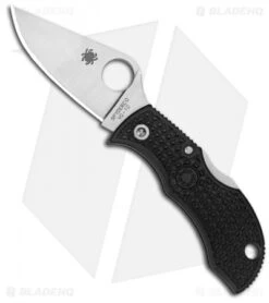 Spyderco ManBug Lightweight Black FRN Pocket Knife (1.95" Satin) MBKP
