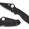 Spyderco Para 3 Lightweight - Black Blade - Fully Serrated