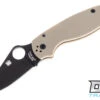 Spyderco Para 3 Tan G-10 - Black 20CV Blade