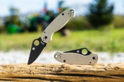 Spyderco Para 3 Tan G-10 - Black 20CV Blade -Spyderco spyderco para3 banner 1019326 20713.1666214587