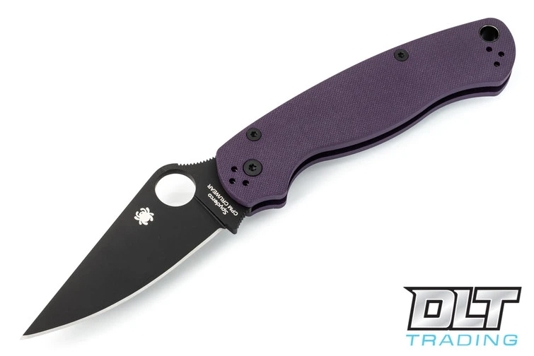 Spyderco Paramilitary 2 - Purple G-10 - Black Cru-Wear Blade 1 Spyderco Paramilitary 2 - Purple G-10 - Black Cru-Wear Blade