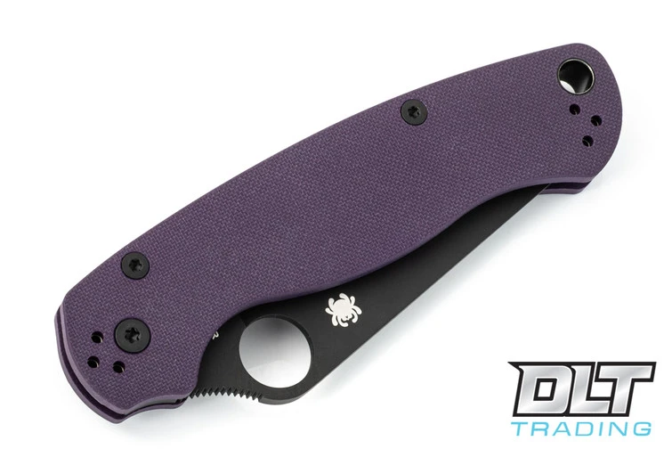 Spyderco Paramilitary 2 - Purple G-10 - Black Cru-Wear Blade 2 Spyderco Paramilitary 2 - Purple G-10 - Black Cru-Wear Blade - Image 2