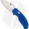 Spyderco Sage 3 Knife W/ Bolt Action G-10 Handle (3" Satin Plain) C123GPBL