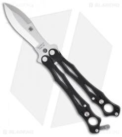 Spyderco SmallFly Butterfly Knife Balisong Flipper Black (3" Satin) B02GP