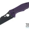 Spyderco Yojimbo 2 Purple G-10 - Black Cru-Wear Blade